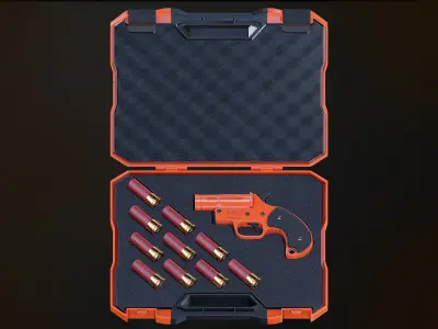 Emergency Flare Kit Low-poly 3D model