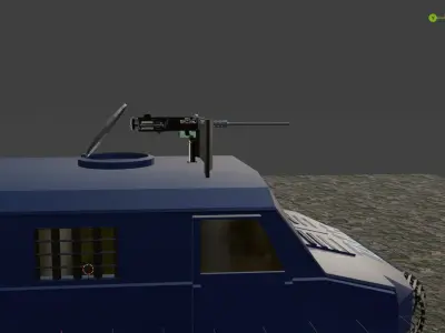 Swat Van Free low-poly 3D model