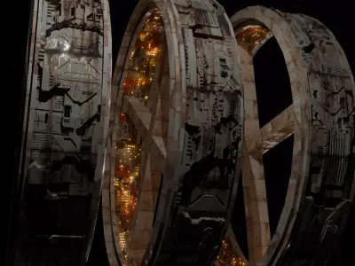 Sci-fi Space Station 3D model