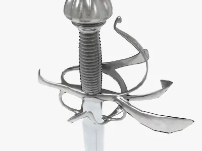 Rapier Dagger Low-poly 3D model
