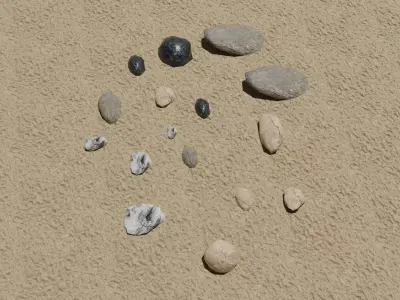 set rocce        rocks set  3D model