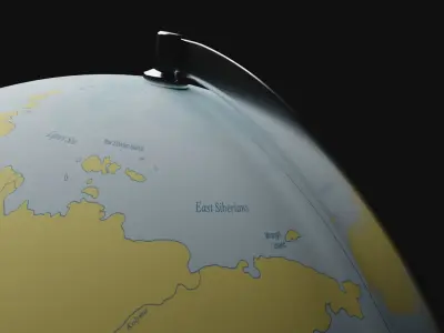Globe rotating Free 3D model