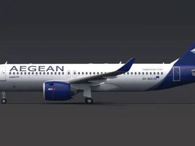 Aegean Airlines A320 NEO 3D model