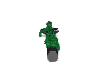 Voxel - Type1 Mossy Submarine Ship - Low-poly 3D Model Low-poly 3D model