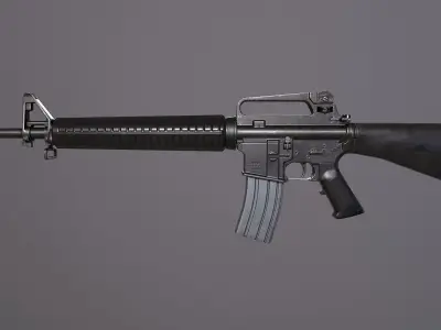 M16A2 Rifle Low-poly 3D model