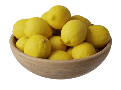  Lemon Fruit Bowl Food Model 