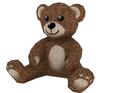 Teddy Bear 3D Toy Model Low-poly 3D model