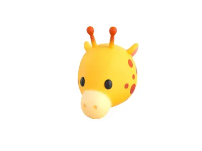 Prop162 Giraffe Head 3D model