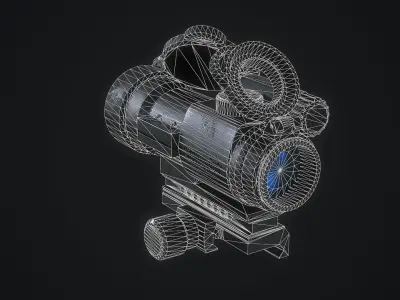 Sniper Scope Aimpoint PRO Weaver Low-poly 3D model