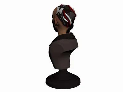 Robot Sophia Bust Low-poly 3D model