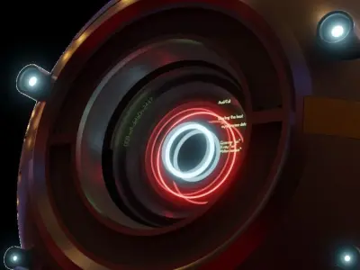 Spectator space ball with light Free 3D model