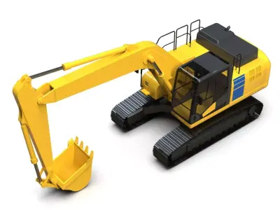 PC220LC-10 Hydraulic Crawler Excavator 3D model