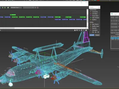 Shaanxi KJ-200  AEW C Aircraft Low-poly 3D model