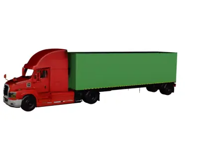 Generic Semi Truck Long Haul Freight Transport 01 3D model