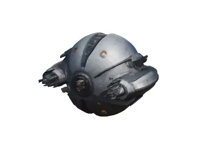 very huge sphere style scifi spacecraft 3D model purchase
