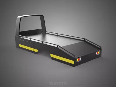 BED ONLY FLATBED TOW TRUCK CAR CARRIER PARKED RECOVERY SERVICE 3D model