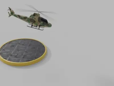 Helicopter camouflage Low-poly 3D model