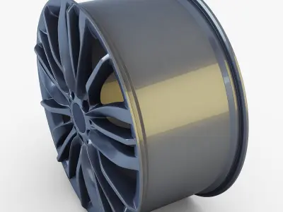 Style 332 wheel ferric gray Mid Poly Low-poly 3D model