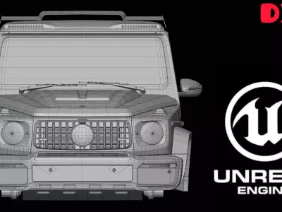 G Wagon Brabus Game Ready 3D Model Low-poly 3D model