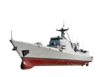 Type052C Chinese Navy Type 052C Destroyer PLAN LvyangII class Low-poly 3D model