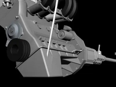 Engine 4 cylinders double cam electronic injection 16v- M42B18 3D model