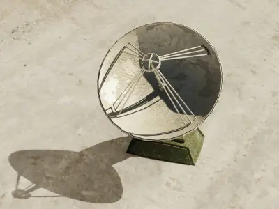 Parabolic antenna high detail  Low-poly 3D model