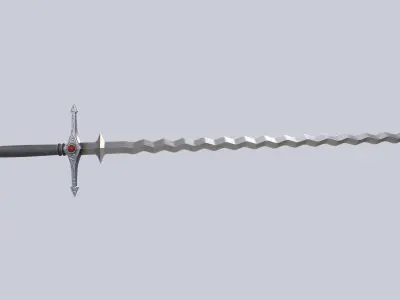 Flamberge Low-poly 3D model buy