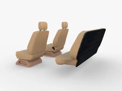 Generic Car Seats Cream 3D model