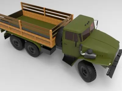 Ural-4320 General Purpose Truck 3D model