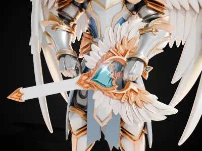 Stylized Sword - Paladin Sword Radiant Oath - Game Ready 3D model