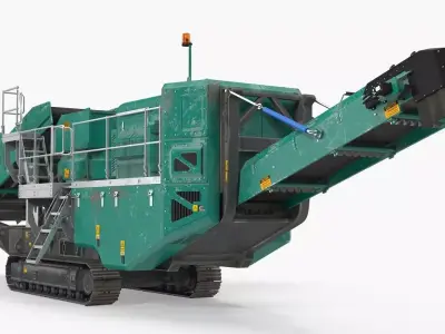 Cone Crusher Machine Dirty 3D model