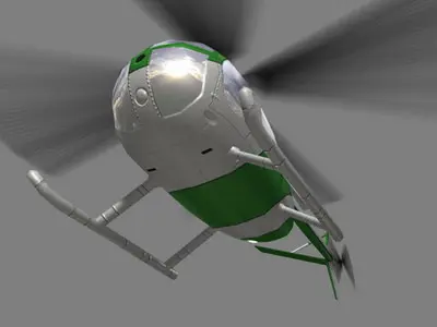 Hughes500 V4 Helicopter Low-poly 3D model
