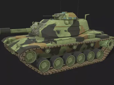 Tank M60 Patton Low-poly 3D model
