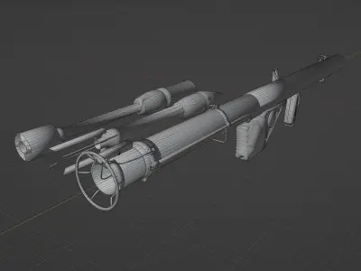 M1 Bazooka Low-poly 3D model