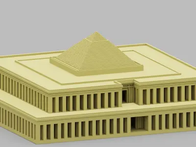 Voxel Egypt Pyramid Low-poly 3D model