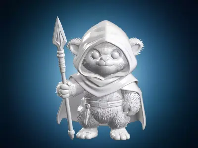 Ewok Warrior 3D Print Model 3D print model