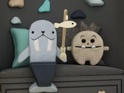 toys and furniture set 3D model