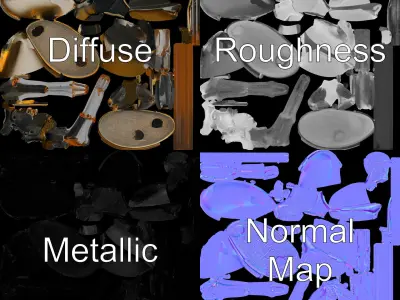 Insect Model Pack with PBR Textures Low-poly 3D model