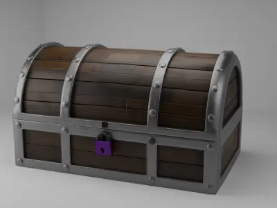 Treasure Chest - Without Wood Texture 3D model