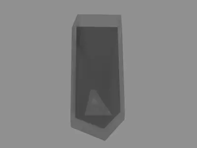 Square glass vase Free low-poly 3D model