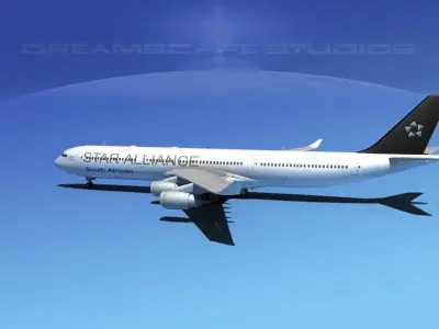 Airbus A340-600 Star Alliance 3D model