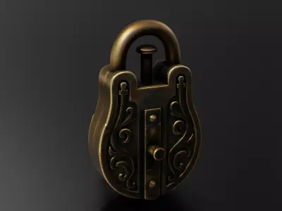 Old lock 01 3D print model