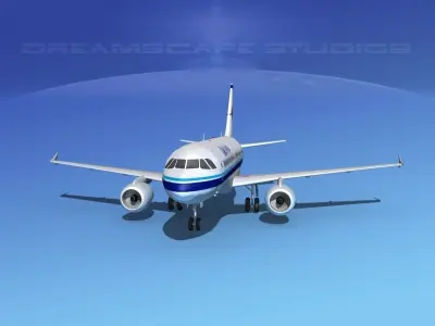 Airbus A319 Eurocypria 3D model