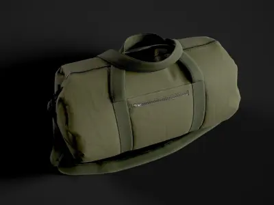 Duffle bag Low-poly 3D model