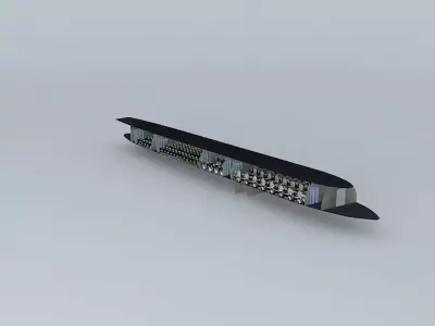 Lockheed L-1011 Tristar Airplane Interior Free 3D model