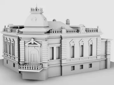 1900s Old House Low-poly 3D model