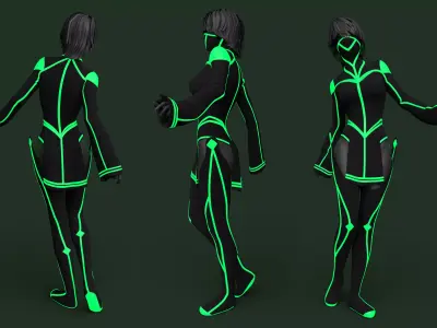 Futuristic outfit 1 3D model