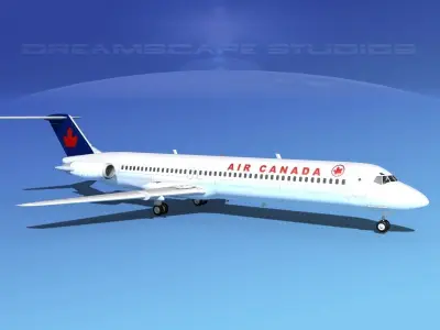 Douglas DC-9-50 Air Canada 3D model