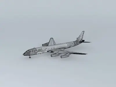 ATI DC 8 62HCF At LAX Free 3D model