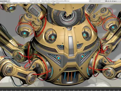Spider Robot Advanced - Rigged and Animated 3D model